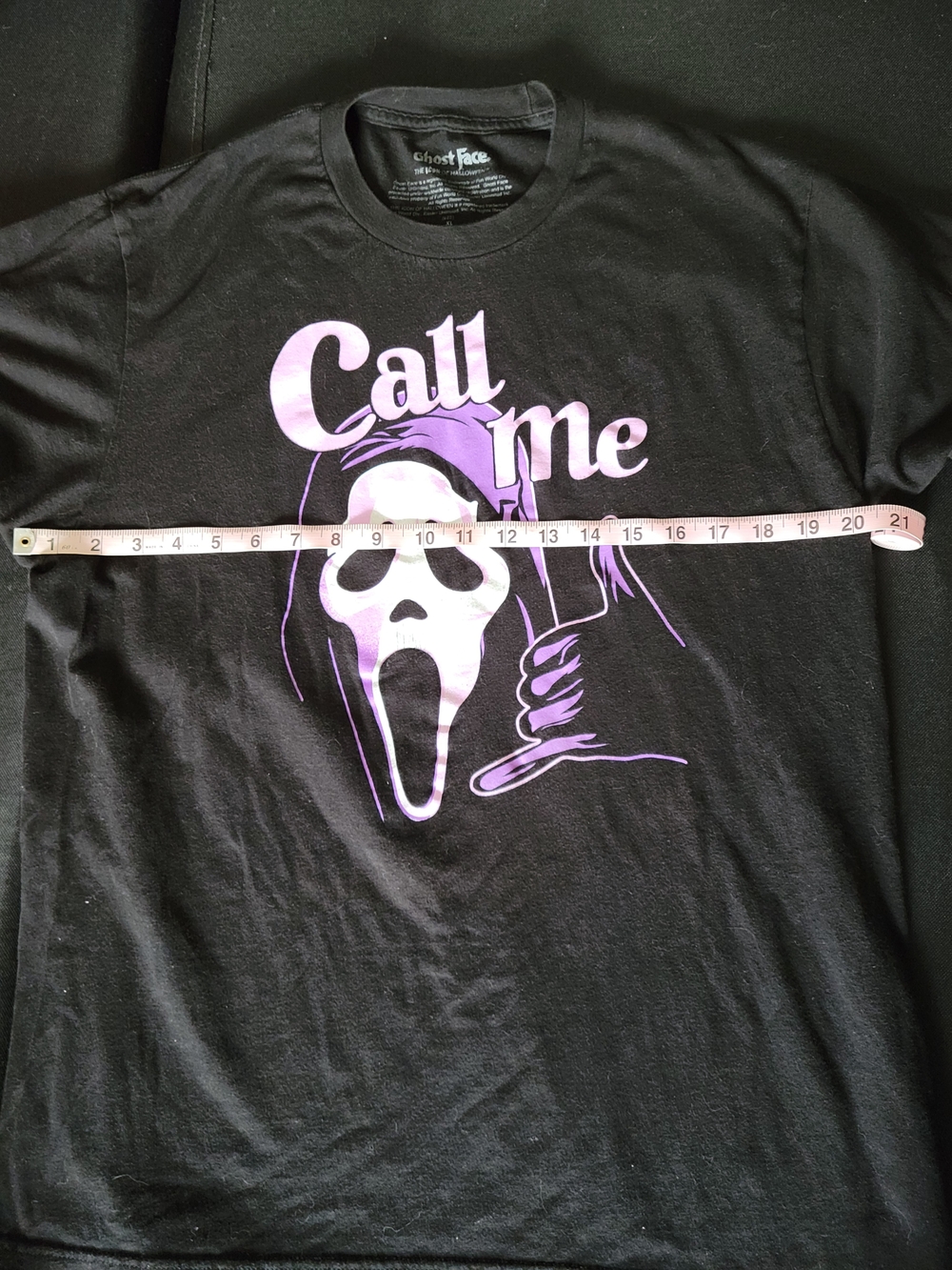 Scream Ghostface Call Me Black, Purple, Pink Tee - Picture 5 of 7